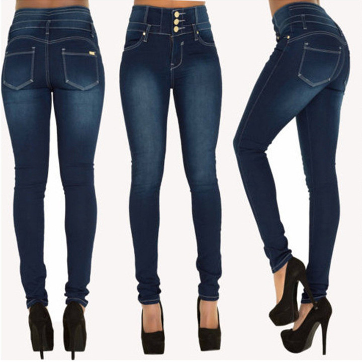 Fashion Women's Wear Sexy High Waist Slim-fit Stretch Skinny Jeans