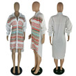 Women's Fashion Refreshing Positioning Printed Long-sleeved Shirt Dress