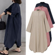 Quality Spring Rayon Cardigan Stand Collar Mid-length Loose Women's Dress