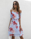 Summer Women's Chiffon Printing Slip Dress