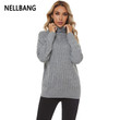 Turtleneck Twist Sweater Women's Knitted Pullover Blouse
