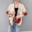 Spring Knitted Cardigan Round Neck Pullover Artistic Retro Sweater For Women