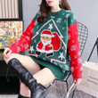 Christmas Couple's Knitted Red Sweater Women's Thick Loose Pullover Lazy Outdoor Fashion