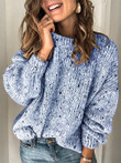 Large Size Women 's Clothing Leisure Pullover Knitwear Sweater