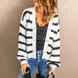 Knitwear Coat Women's Long-sleeved Cardigan Sweater Striped Women