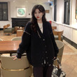 All-match Knitted Cardigan Fashion Casual Loose And Lazy Style Sweater Coat For Women