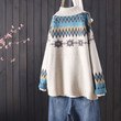 Women's Large Pocket Sweater Loose Outer Wear Artistic Knitted Cardigan Jacket