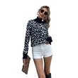 Women's Knitted Pullover Jacquard High Collar Bottoming Sweater