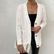 Mid-length Single-breasted Sweater Coat Knitted Cardigan