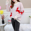 Christmas Sweater Women's Fat Pullover Thickened Loose And Lazy Style Red