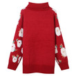 Christmas Style Turtleneck Pullover Women's Mid-length Pregnant Loose Thick Knitwear Couple's Coat Fashion Sweaters