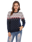 Women's Sweater Classic Christmas Ice Man Pullover Round Neck Bottoming Shirt