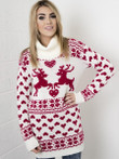 High Collar Elk Love Woolen Skirt Women's Clothing Sweaters