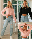 Women's Sweater Twist Knitted Top Pullover Shirt