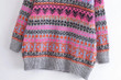 Spring Women's Clothing Jacquard Long Sweater Loose