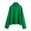 Women's Stand Collar Solid Color Pullover Sweater Women