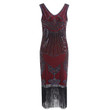 Pure Figure Sequined Hand-woven Tassel Evening Dress For Women