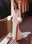 Women's Long Sleeve Slim Dress Solid Color Maxi Evening Dresses