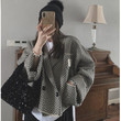 Early Spring Classic Style Knitted Cardigan Coat Women's Elegance Retro Wave Pattern Versatile Top