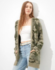 Winter Women's Camouflage Pocket Long Sleeve Loose Thick Casual Jacket Cardigan