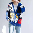 Autumn Sweater Women's Lazy Fashion Loose Fat Cartoon Mickey Knitted Cardigan