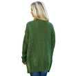 Sweater Women's Large Size Twist Mid-length Knitted Cardigan
