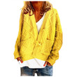 Women's Fashion Pure Cable-knit Sweater Loose Cardigan Coat