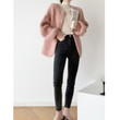 Heavy Industry Alpaca Wool Rouge Pink Large Sweater Knitted Cardigan For Women Lazy And Loose Tide