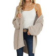 Solid Color Knitted Cardigan Mid-length Sweater Women
