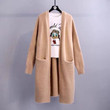 Sweater Women's Casual Cardigan Coat Solid Color Double Pocket