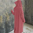 Cardigan Twist Braid Idle Style Hooded Long Sweaters Women's Clothing