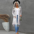 Autumn Long Sleeve Cardigan Thin Outerwear Women's Plus Size Simple Mid-length Coat