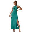 Sexy Elegant Split Dress For Vacation Skinny Long Sheath Halter Off-the-shoulder Women Long Dresses