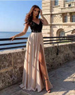 Women's Sexy Sleeveless Lace Split Dress Long Long Dresses