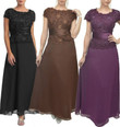 Plus Size Women's Lace Chiffon Patchwork Expandable Dress Long Long Dresses