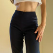Winter Women's Trousers Sexy High Waist Casual Pants Fashion Lace-up Bootcut Wide Leg Bottoms