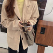 Corduroy Suit Small Coat Korean Style Loose Mid-length Large Size Fashion Blazers