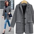 Loose Retro Plaid Casual All-match Suit Jacket Blazers