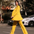 Mid-waist Straight Trousers Bright Color Loose Temperament Suit Pants Blazers