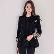 Women's Clothing Autumn Business Temperament Fashion Stitching Double Breasted Slim Fit Small Suit Coat Blazers