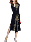 Gu Yi Long Sleeve Stand Collar Tight Dress Summer Women Skinny Dresses