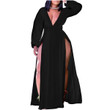 Women's Sexy Casual Style Long Sleeve V-neck Long-sleeve Dress Casual Dresses