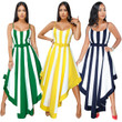Fashion Sexy Patchwork Flexible Strap Swing Three-color Dress Casual Dresses