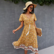 Design Australian Women's Clothing Positioning Flower Bohemian Holiday Casual Dress