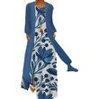 Spring Fashion Casual Slim-fit Printed Dress Plus Cardigan Two-piece Suit Casual Dresses