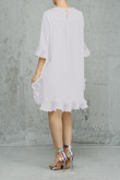 Single Fashion Women's Wear Casual Pleated Ruffled Solid Color Dress Casual Dresses