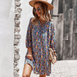 Design Printed Dress Long Sleeve Casual Vacation Style Casual Dresses