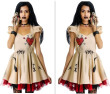 Printed V-neck Big Swing Dress Parent-child Outfit Adult Halloween Cosplay Costume Floral Dresses