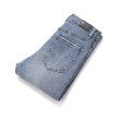 Water Washed Hole Street Style Net Denim Pencil Pants Slim Fit Women's Trousers Jeans