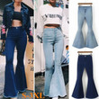 Women's Jeans Solid Color Slim Fit Sexy High Waist Big Horn Pants